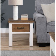 Splash of White - Lamp Table With drawer